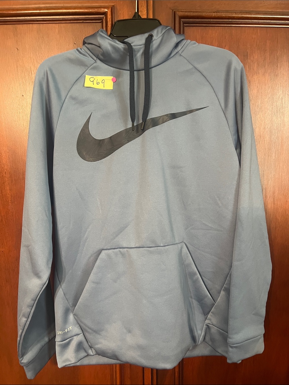 Nike  Blue Hoodie with Navy Swoosh. Size Medium